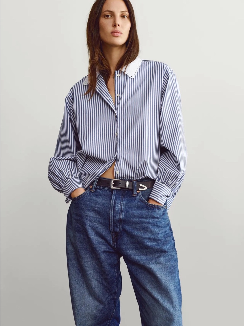 Gap x Doen Oversized Striped Shirt